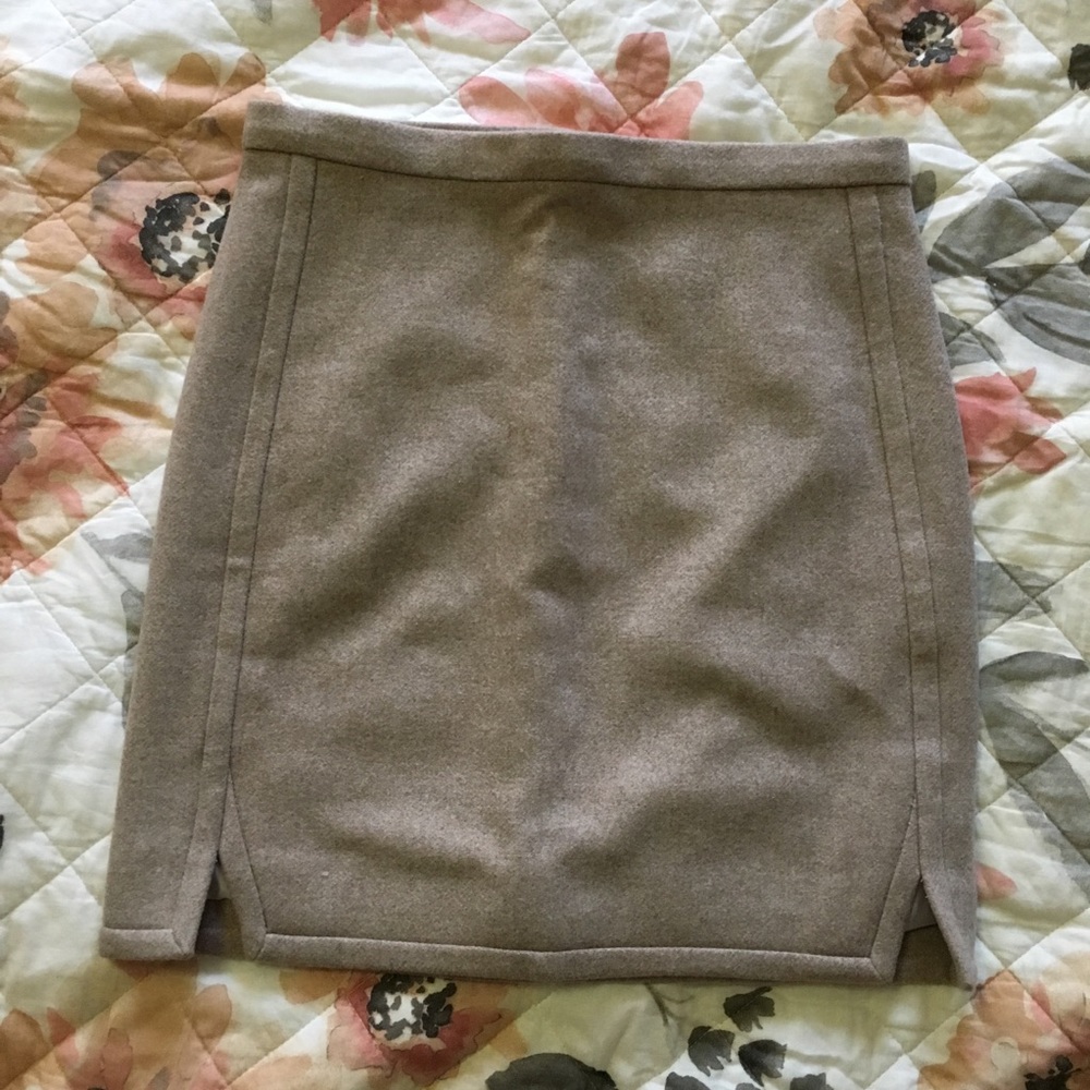 NWOT Tan Wool miniskirt J Crew Factory